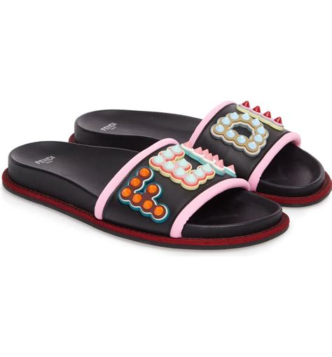 fendi studded slides|fendi slides for women.